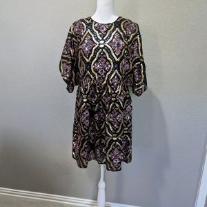 Unworn, Sequined, Empire Waist Mini Dress by Anthropologie, sz Small